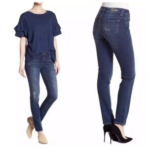 Kut From The Kloth Jeans Size 10 Women Sammie Straight Leg Denim Blue Distressed